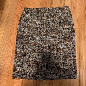 Black and brown pencil skirt